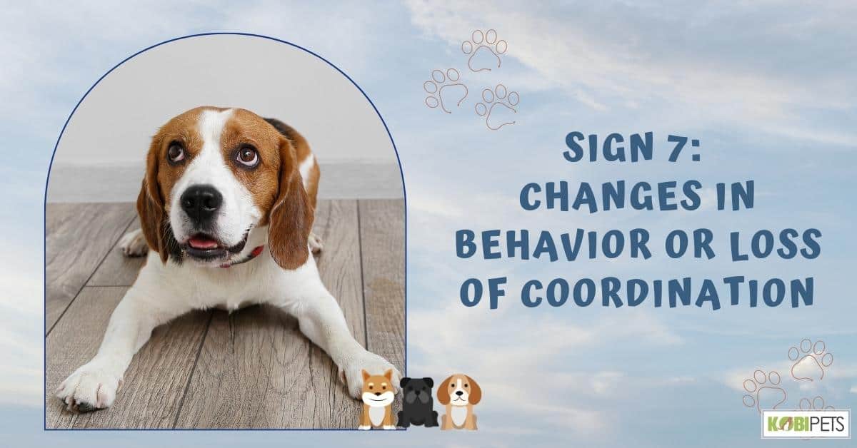 Sign 7: Changes in Behavior or Loss of Coordination