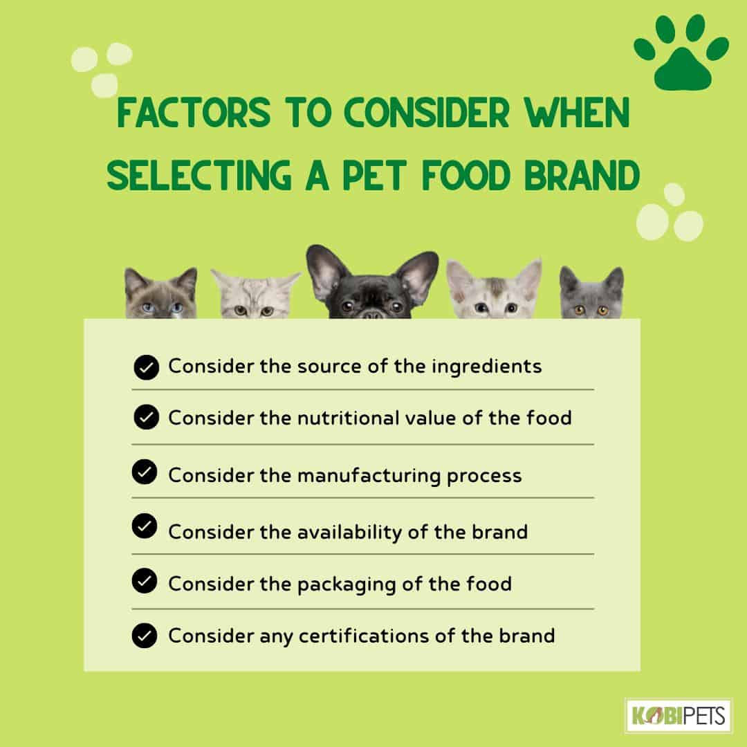 Factors to Consider When Selecting a Pet Food Brand