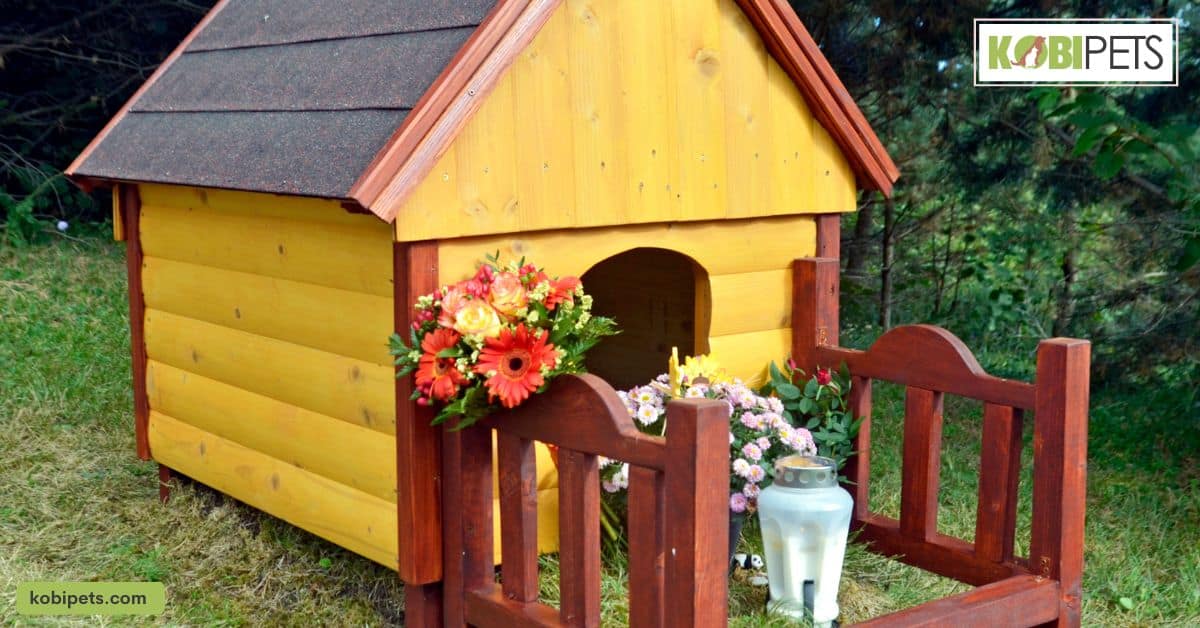Wooden Dog House with Porch